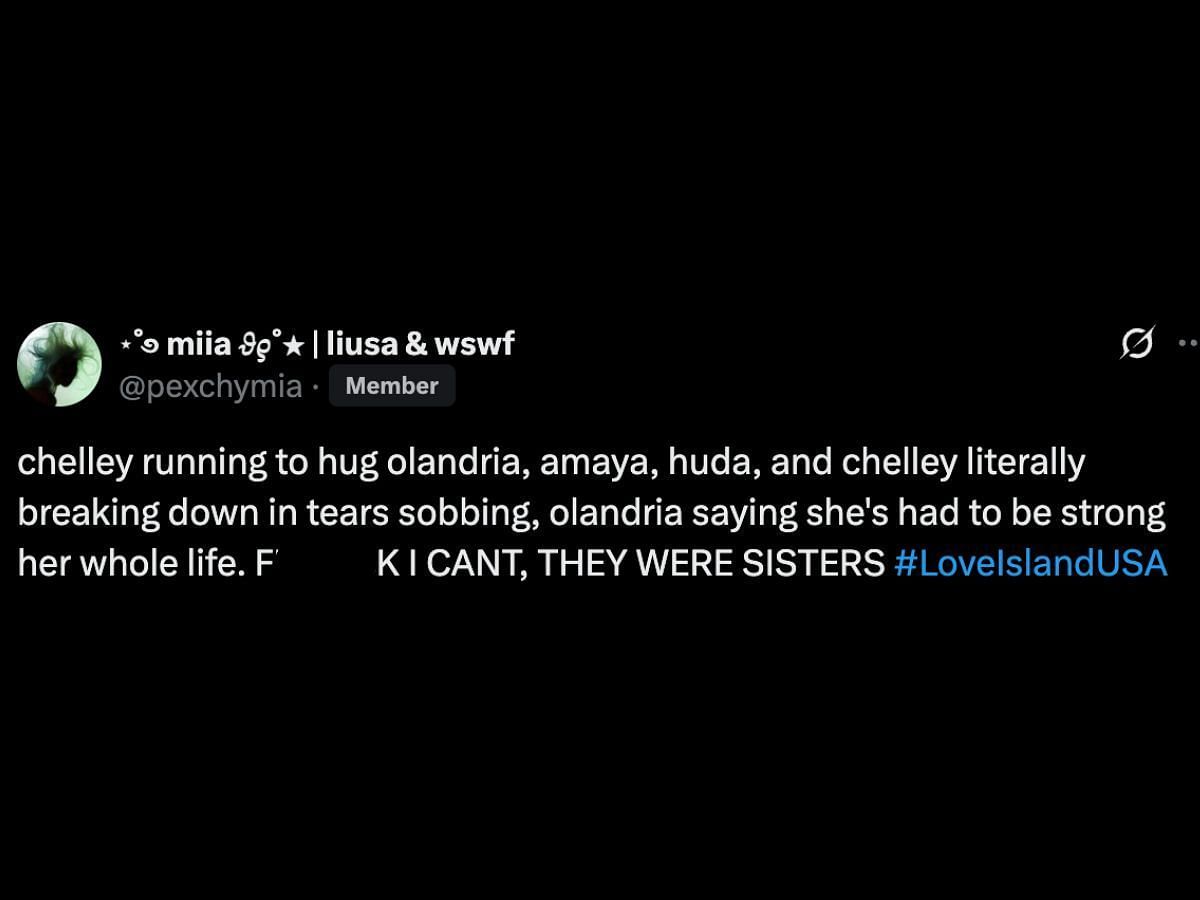 Netizens react to the cast crying over Olandria (Image via X/@pexchymia)